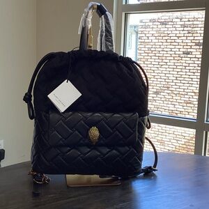 Kurt Geiger Black Quilted Leather Backpack NWT